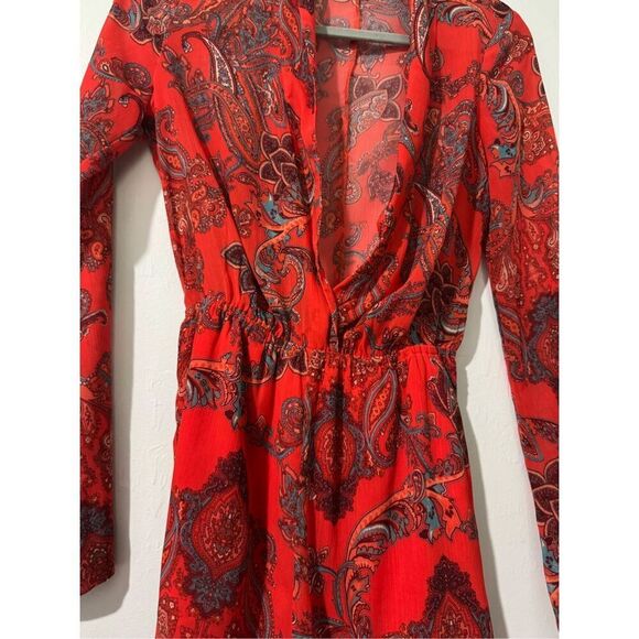 L’AGENCE Arbell paisley tic waist Romper long sleeve 0 - Picture 6 of 14